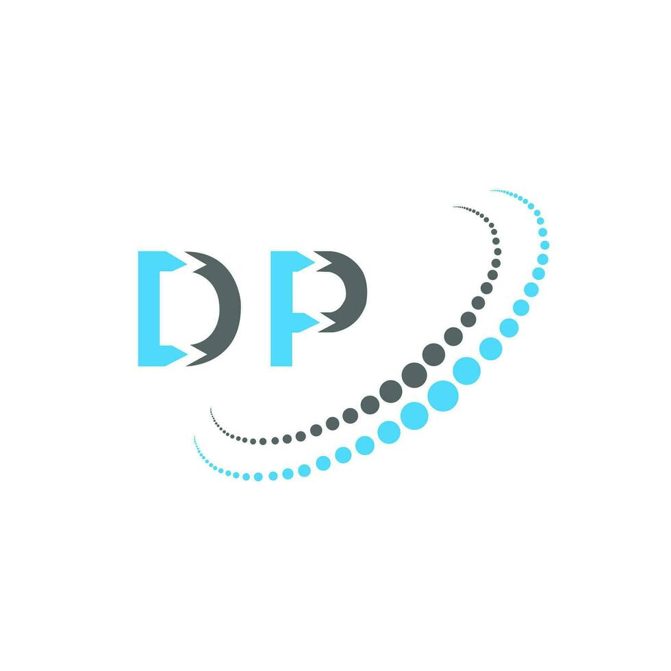 dp brief logo creatief ontwerp. dp uniek ontwerp. vector