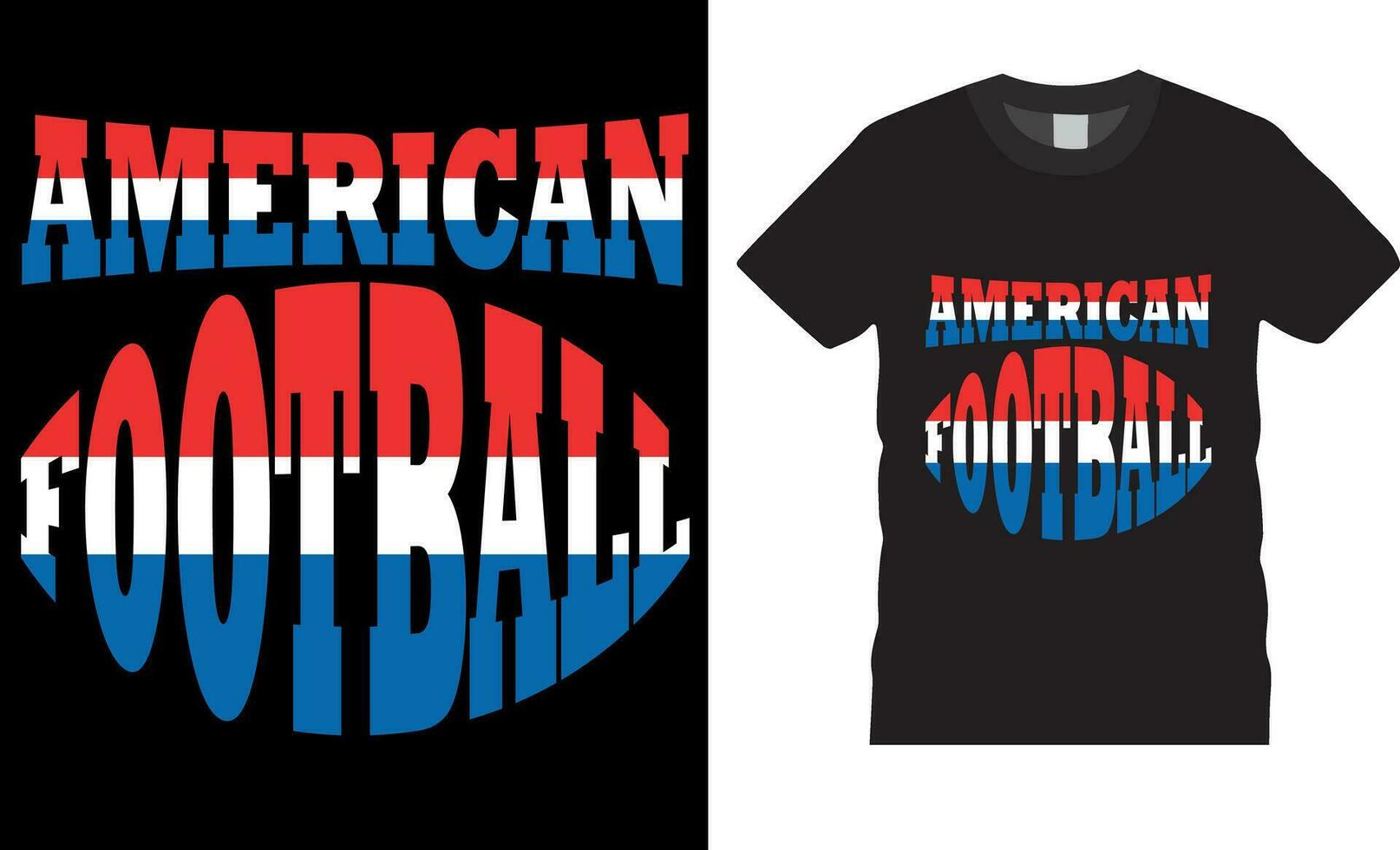 Amerikaans Amerikaans voetbal t-shirt ontwerp sjabloon. Amerikaans Amerikaans voetbal vector