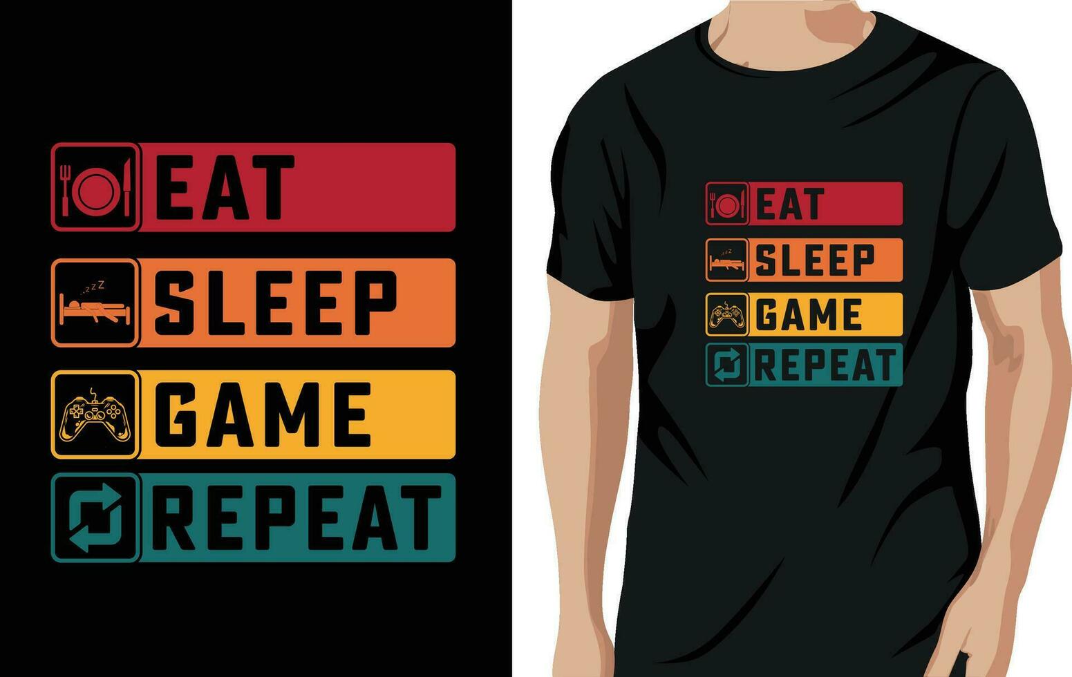 gaming t-shirt ontwerp vector