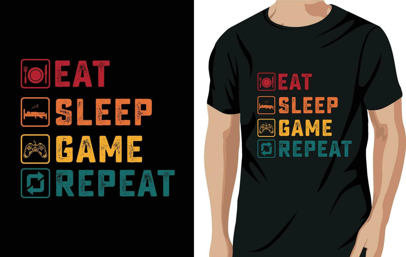 gaming t-shirt ontwerp vector