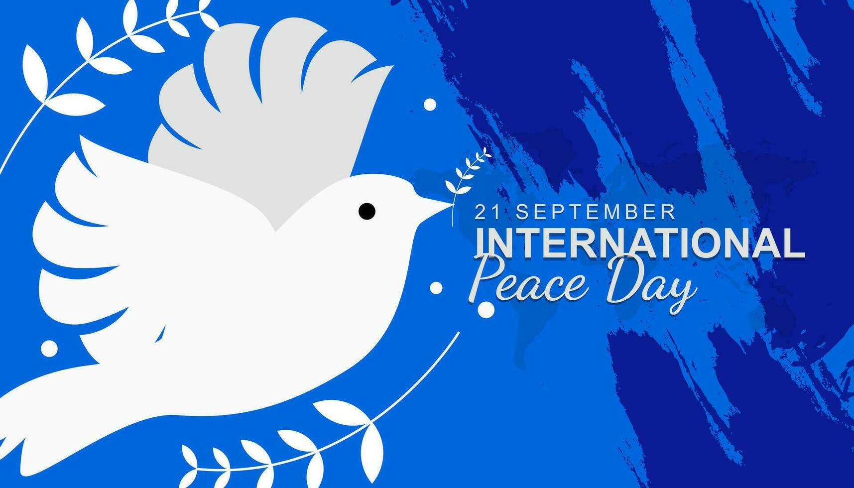 vector illustratie van Internationale dag van vrede. wereld vrede dag is gevierd Aan september 21