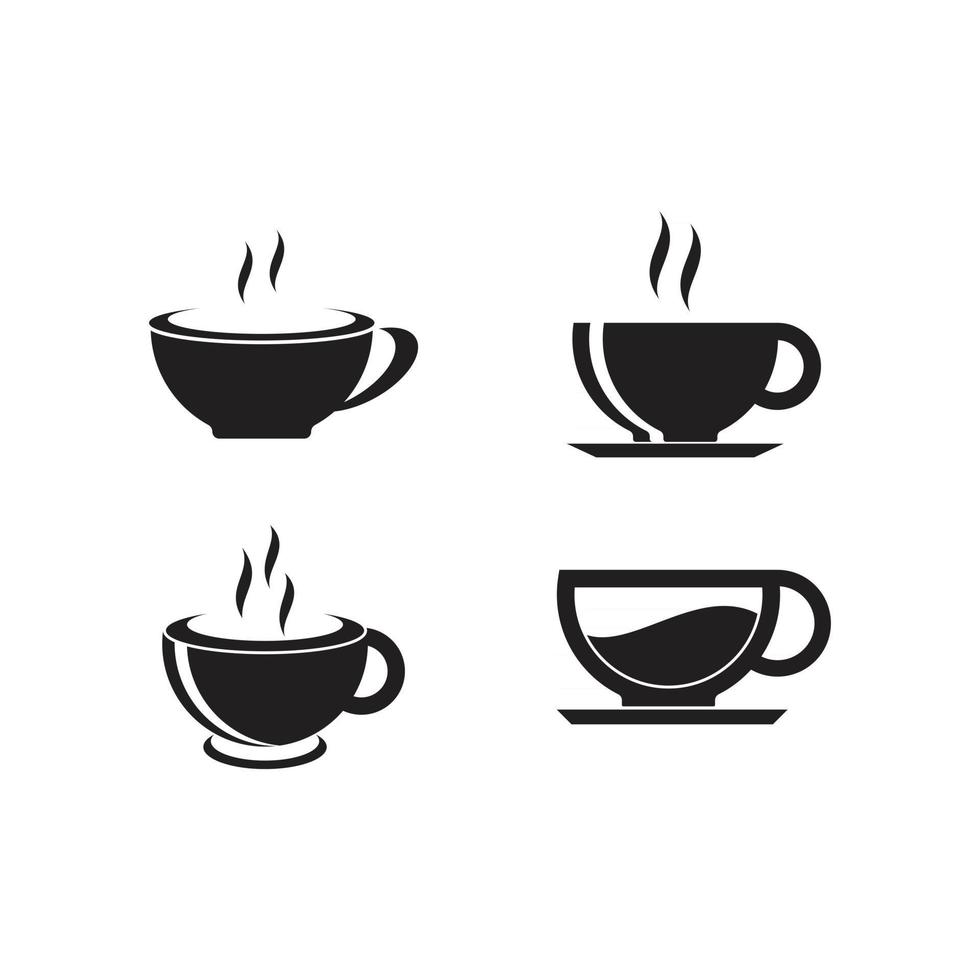 koffie glas logo vector