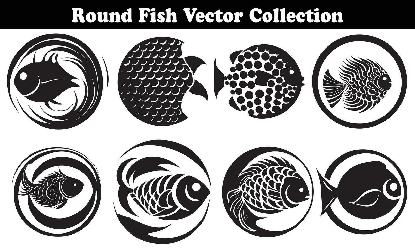 ronde vis vector ontwerp terug Aan wit achtergrond voor ontwerper