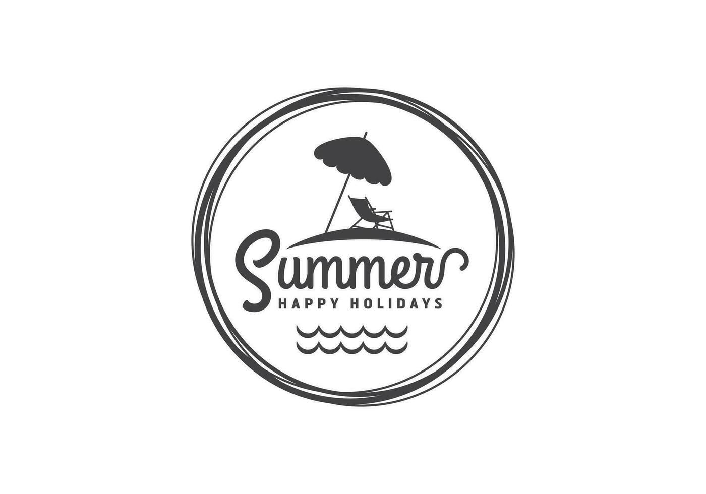 deze is zomer en strand logo ontwerp vector