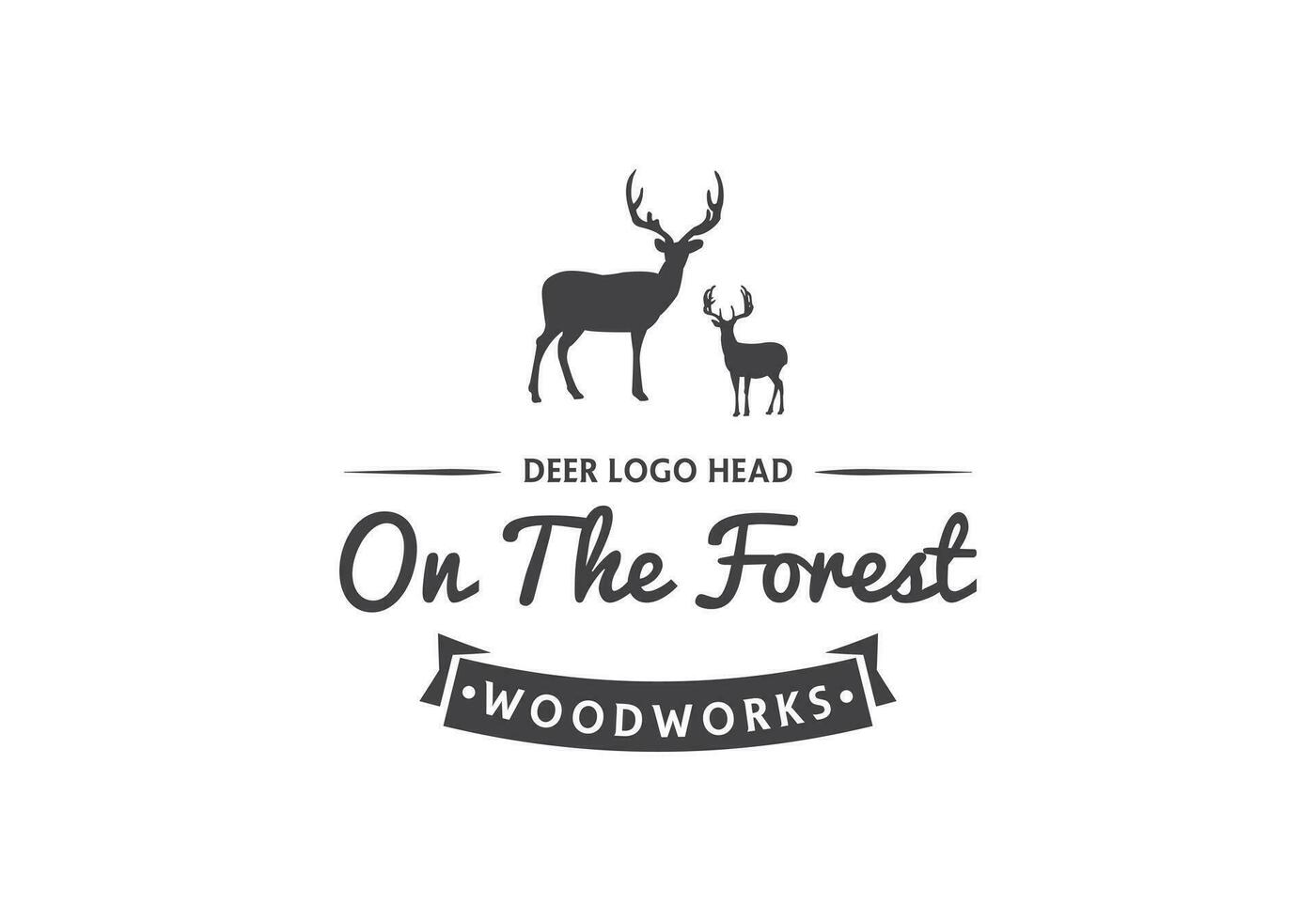 deze is een een uniek hert logo ontwerp voor uw bedrijf vector