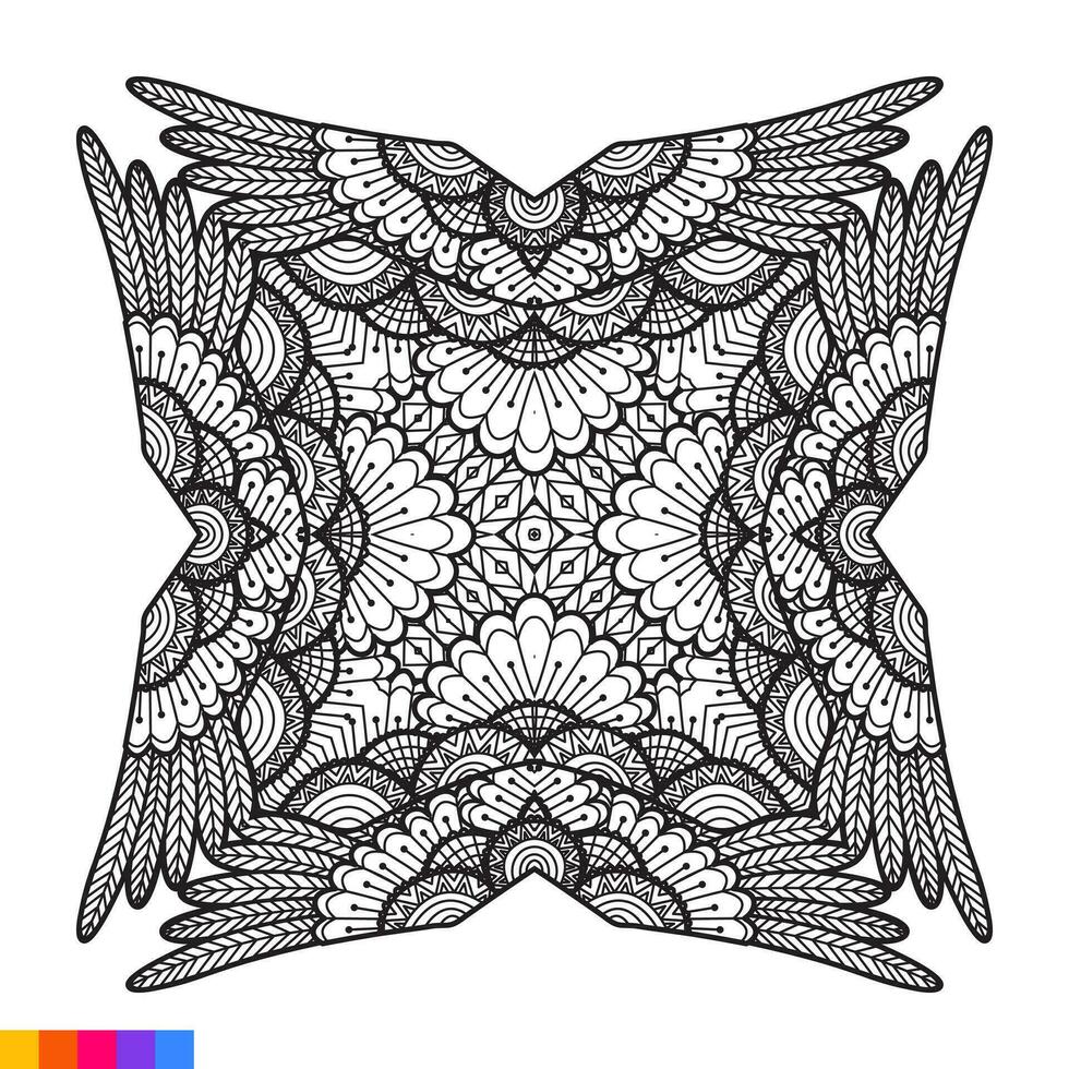 mandala kunst voor kleur boek. schoon decoratief ronde ornament. oosters patroon, vector illustratie kleur boek bladzijde. circulaire patroon in het formulier van mandala voor henna, mehndi, tatoeëren, decoratie.