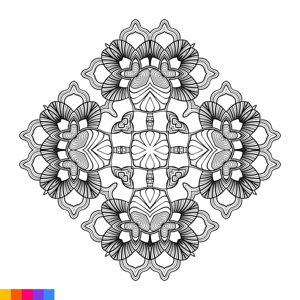 mandala kunst voor kleur boek. schoon decoratief ronde ornament. oosters patroon, vector illustratie kleur boek bladzijde. circulaire patroon in het formulier van mandala voor henna, mehndi, tatoeëren, decoratie.