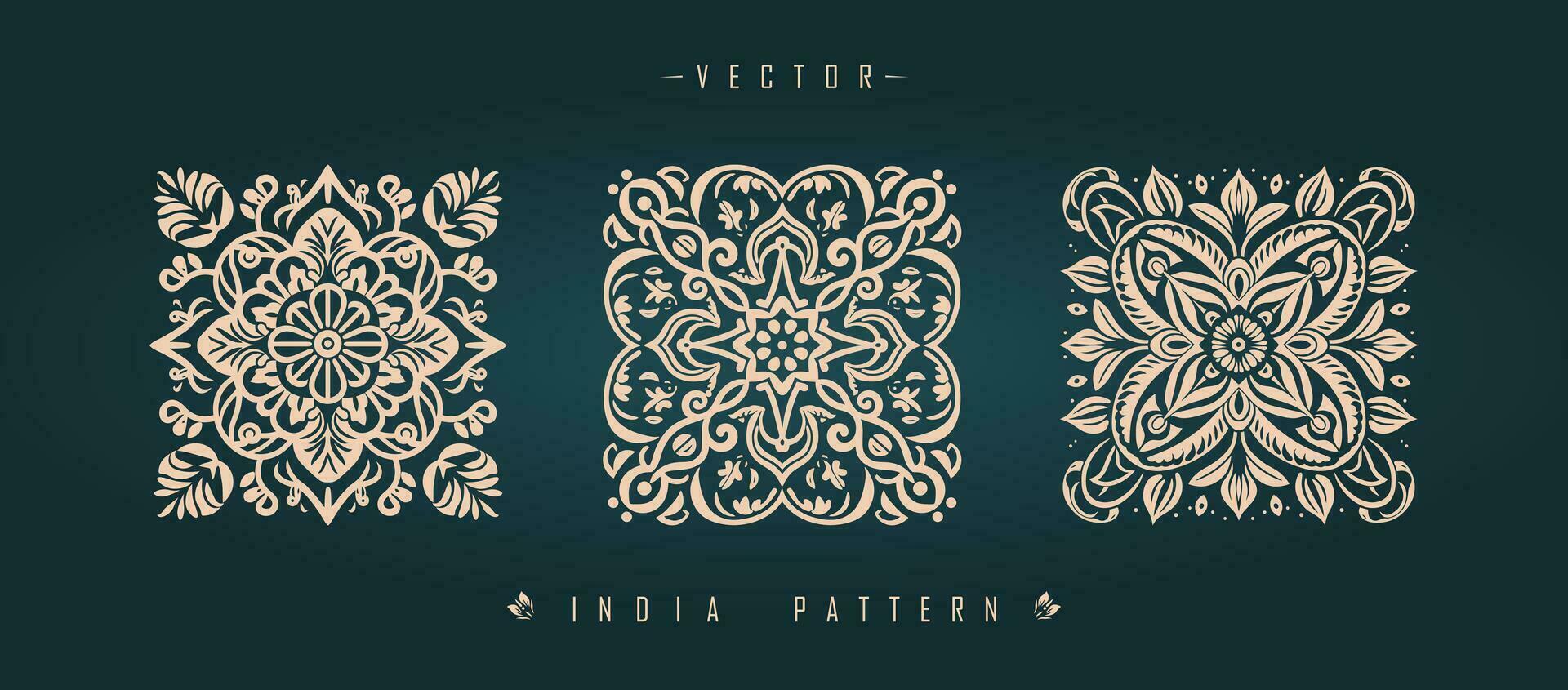 Indisch traditioneel patroon Aziatisch patroon vector