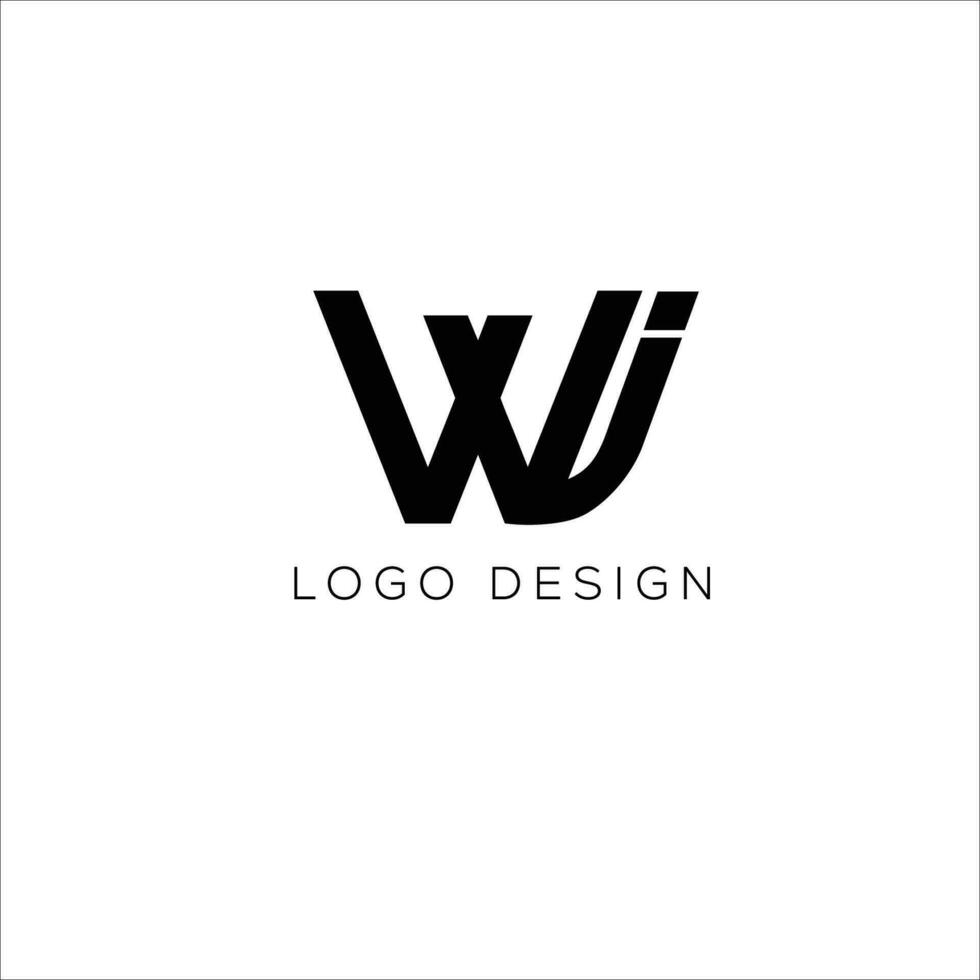 wj eerste brief logo vector