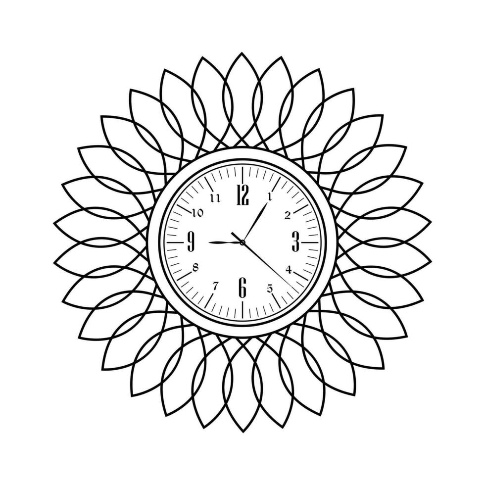 tijd en klok lijn kunst. horloge, tijdopnemer, datum, stroom tijd en vector lineair kunst.