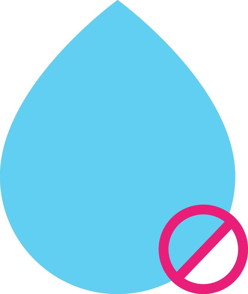 Nee water icoon vector vlak illustratie