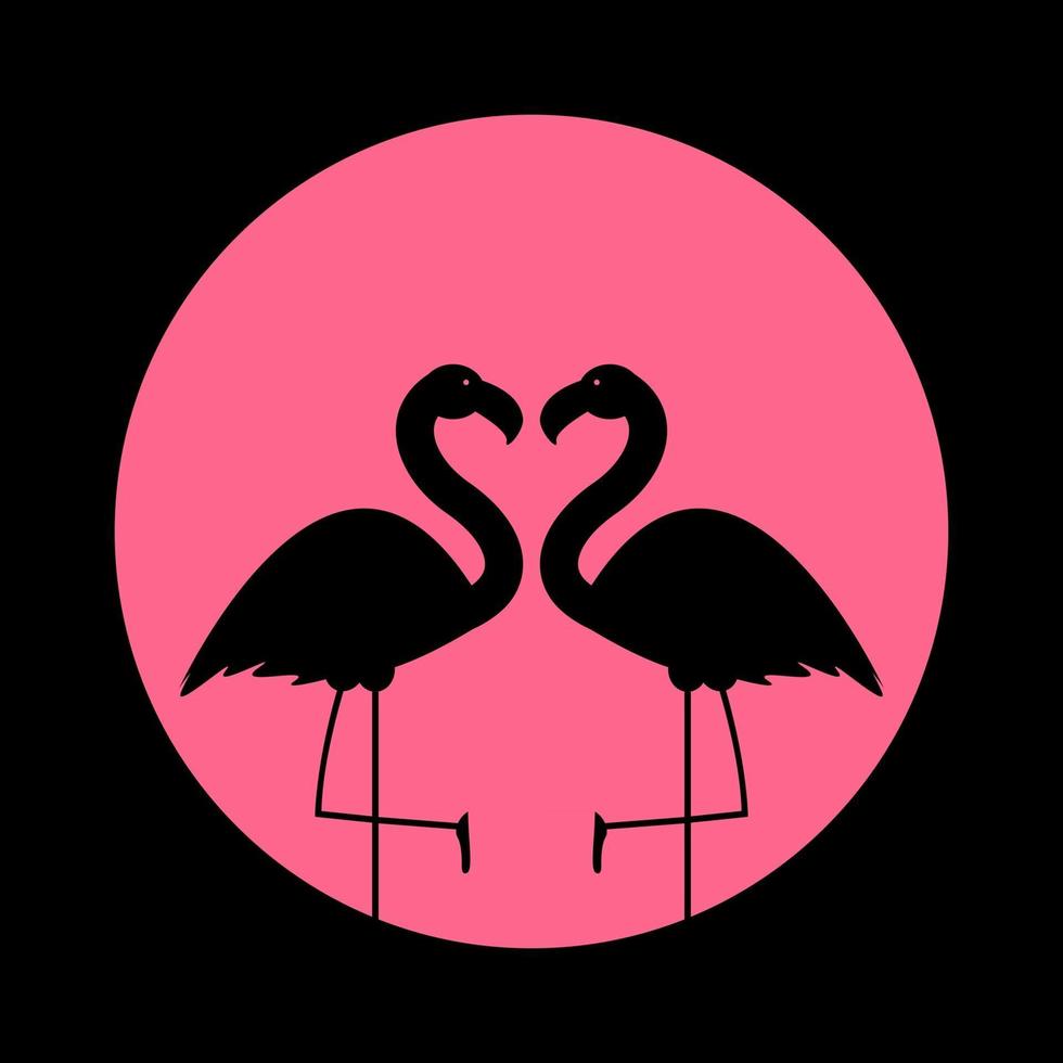 schattige roze flamingo achtergrond vectorillustratie vector