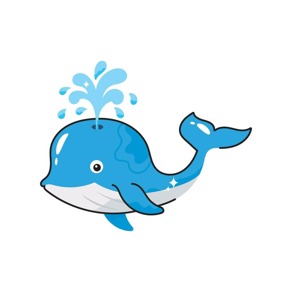 walvis tekening vector kleurrijk sticker. eps 10 het dossier