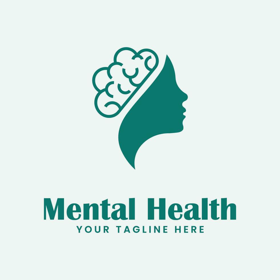 mentaal Gezondheid logo vector illustratie ontwerp