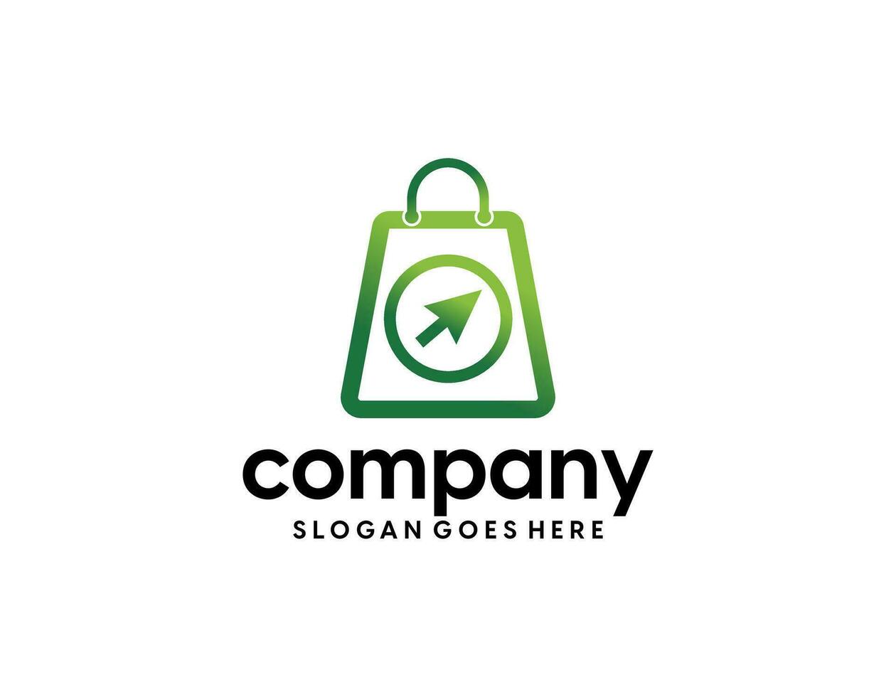 winkel ster logo ontwerpen, boodschappen doen zak logo symbool vector