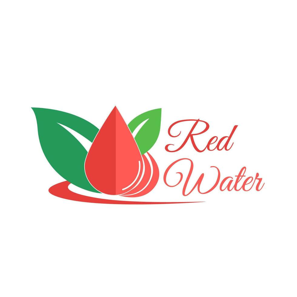 roos water gemakkelijk logo met roos bloem vector