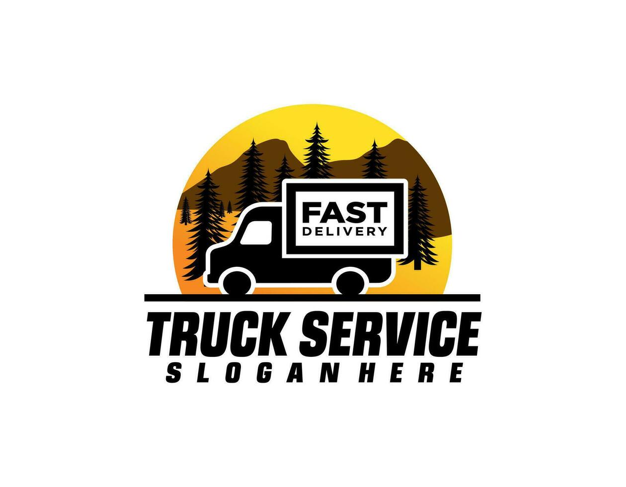 vrachtauto vrachtvervoer bedrijf vervoer logo illustratie vector