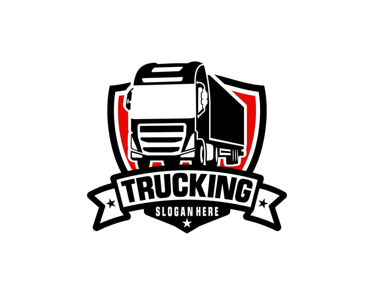 vrachtauto logo sjabloon. logistiek truc logo. geïsoleerd vector illustratie.