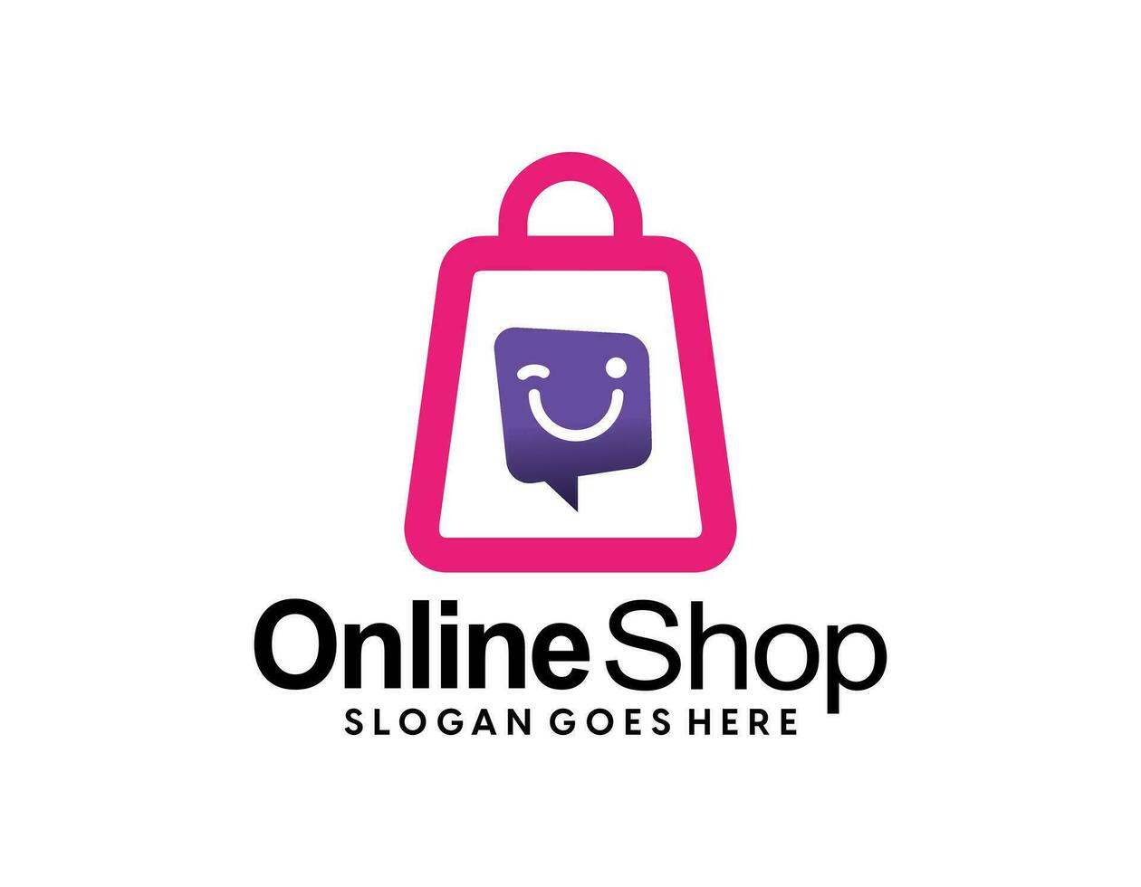 online winkel logo, boodschappen doen kar logo, winkel logo vector