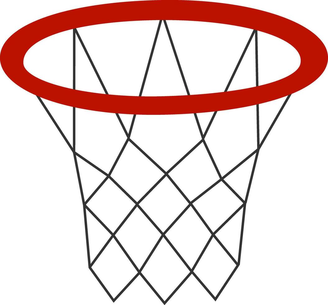 vector illustratie van basketbal hoepel in tekenfilm stijl