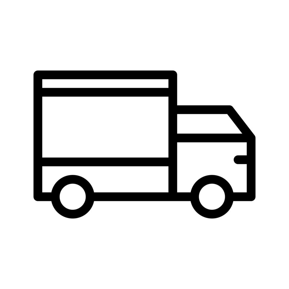 levering vrachtwagen pictogram vector