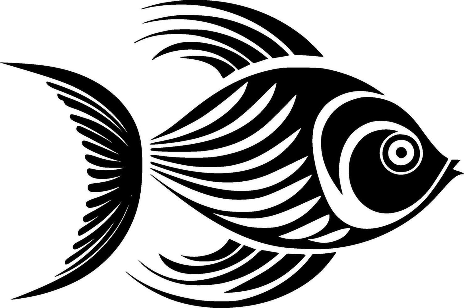 vis - minimalistische en vlak logo - vector illustratie
