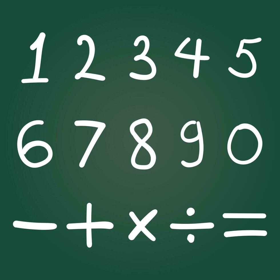 getallen icoon in hand- getrokken stijl. aantal vector illustratie Aan geïsoleerd achtergrond. eenvoudig wiskunde tekens teken bedrijf concept.