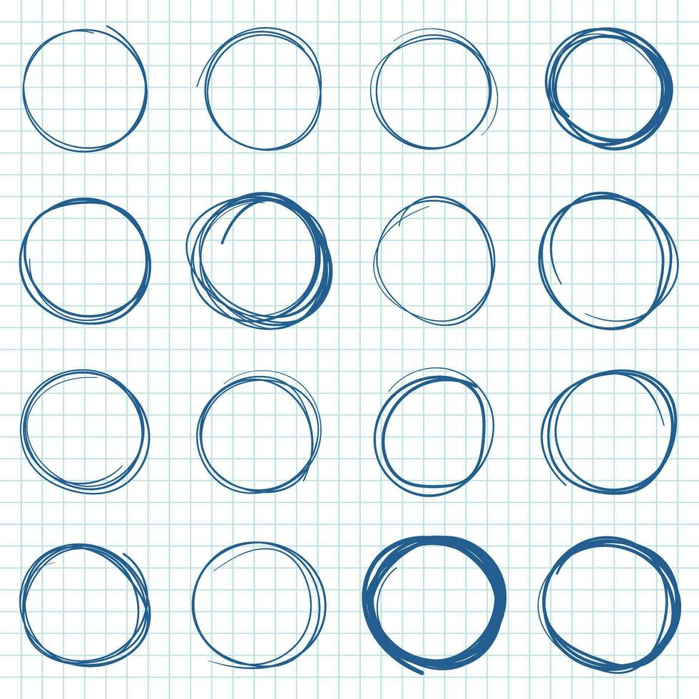 cirkel lijn schetsen icoon in hand- getrokken stijl. circulaire kattebelletje tekening vector illustratie Aan geïsoleerd achtergrond. potlood of pen bubbel teken bedrijf concept.