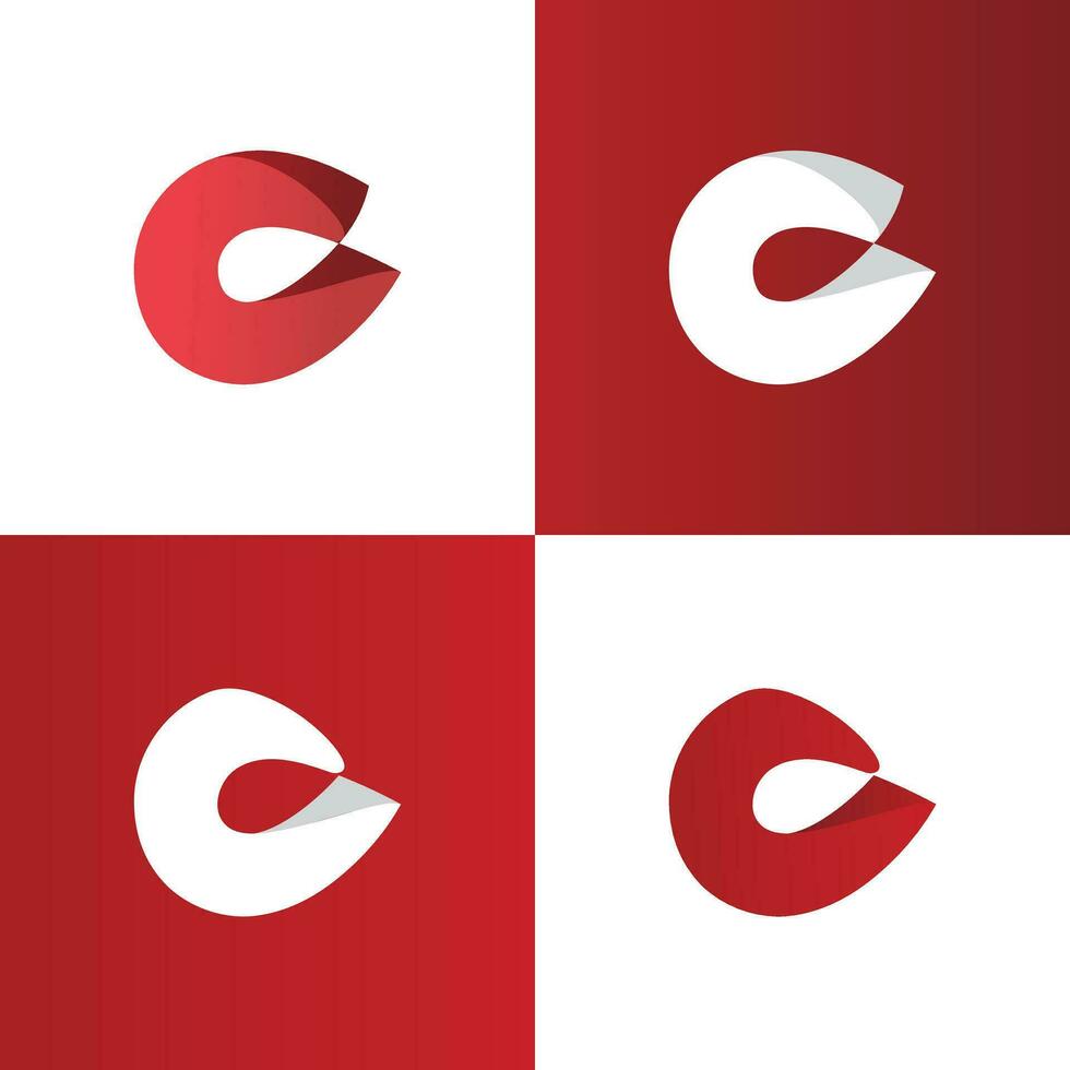c modern logo en c minimalistische logo vector