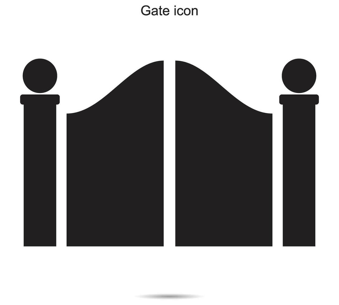 poort icoon, vector illustratie.