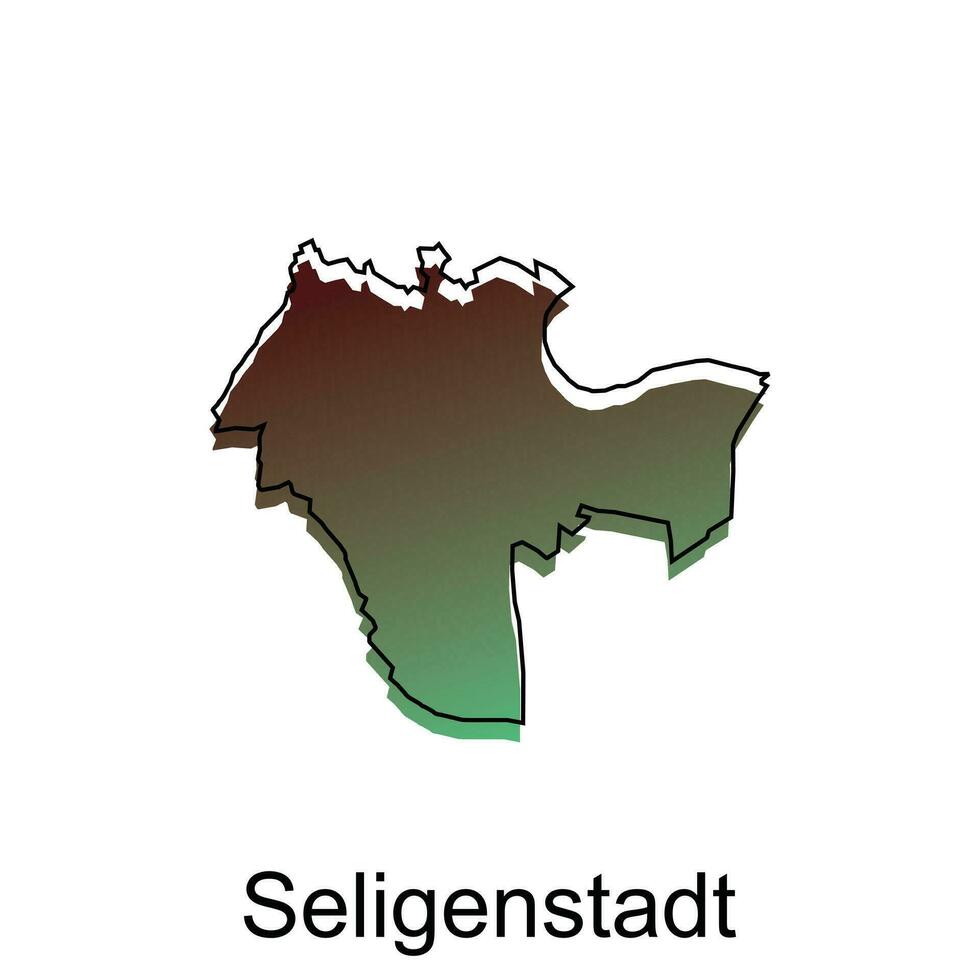 vector kaart van seligenstadt modern schets, hoog gedetailleerd vector illustratie vector ontwerp sjabloon, geschikt voor uw bedrijf