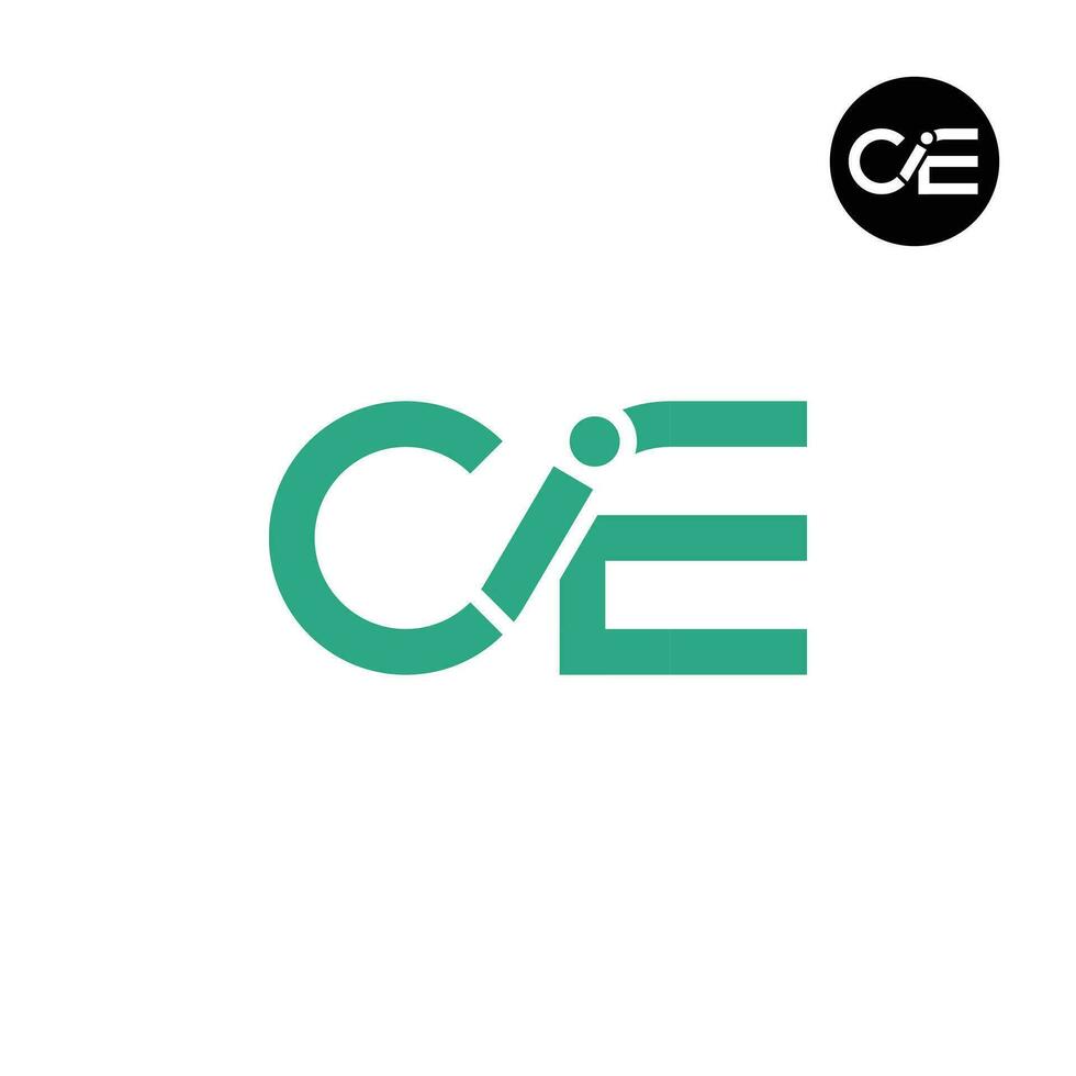brief cie monogram logo ontwerp vector