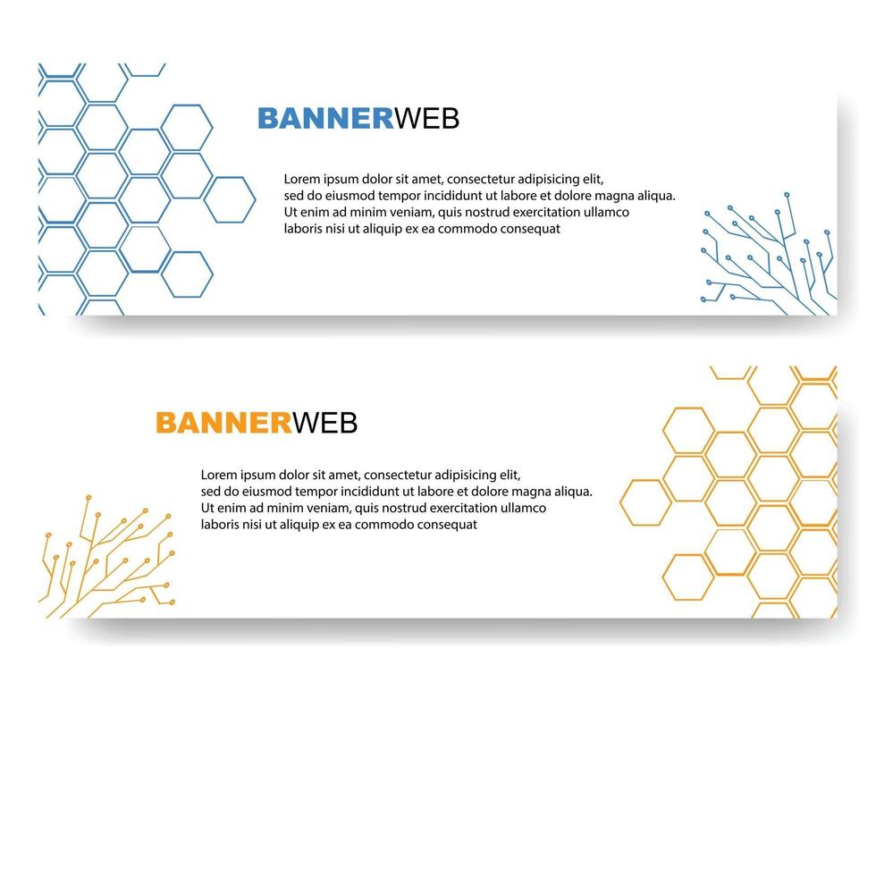 technologie thema ontwerp banner vector