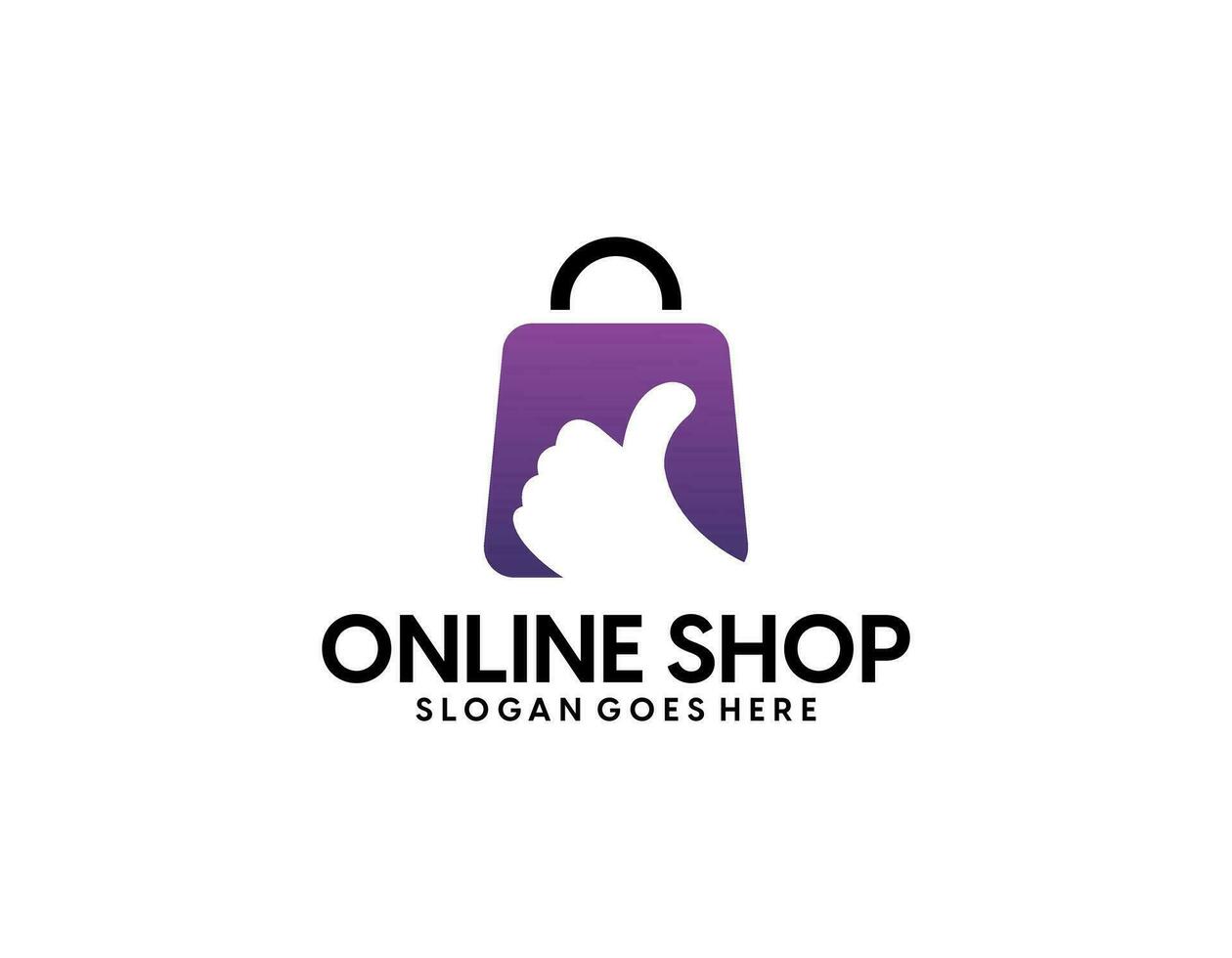 online boodschappen doen logo. boodschappen doen zak verbonden naar muis. vector icoon.