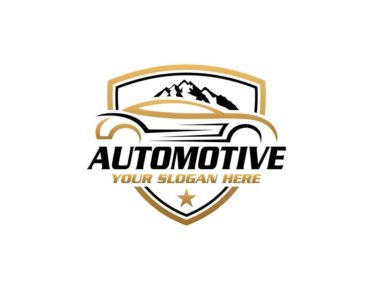 auto stijl auto logo ontwerp met concept sport- voertuig silhouet vector