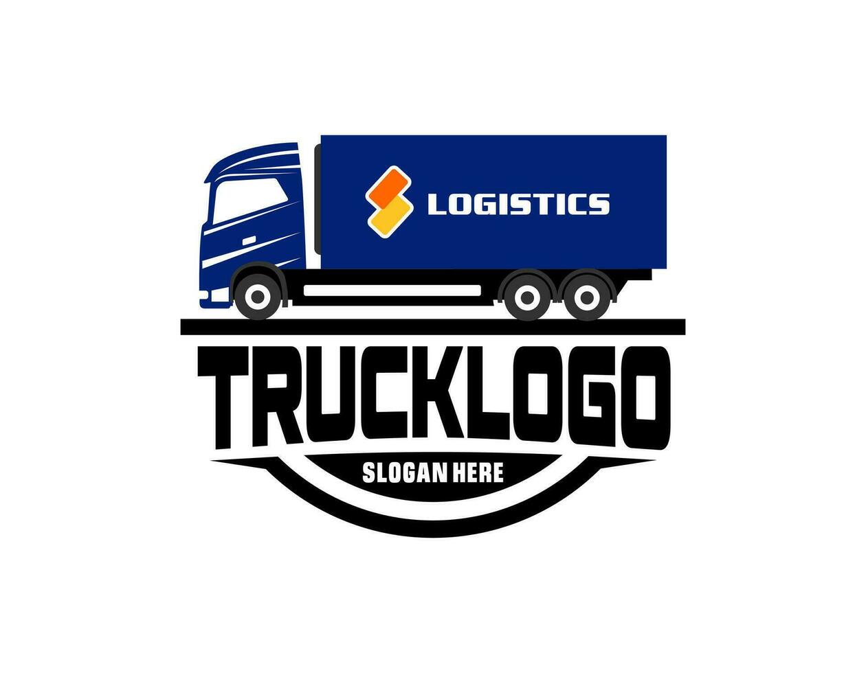 logistiek levering, uitdrukken snel Verzending logo ontwerp sjabloon vector