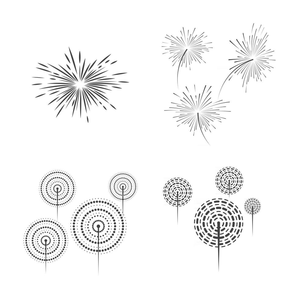 vuurwerk vectorillustratie pictogram vector