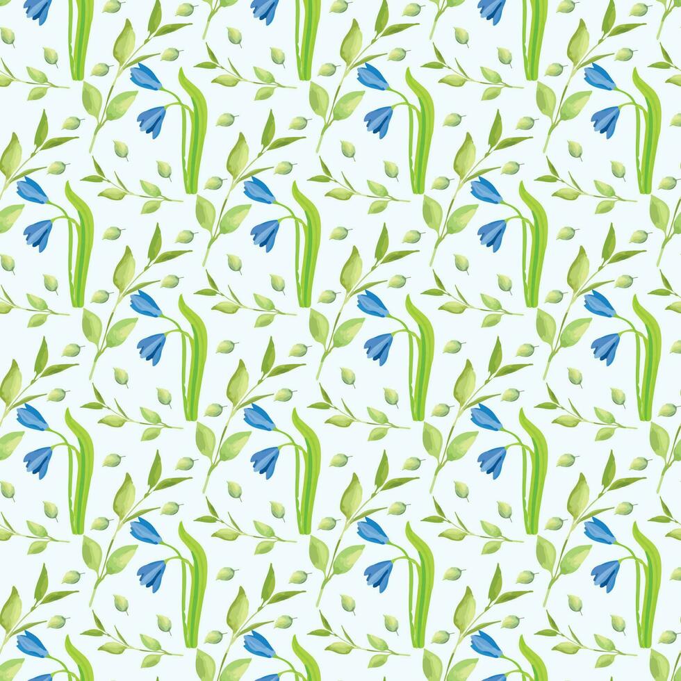 sneeuwklokje bloem blad naadloos patroon ontwerp vector