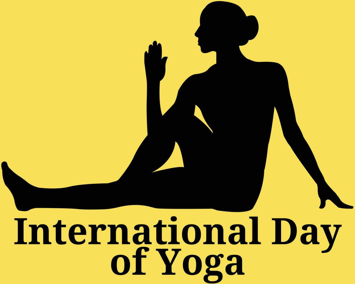 Internationale dag van yoga illustratie vector
