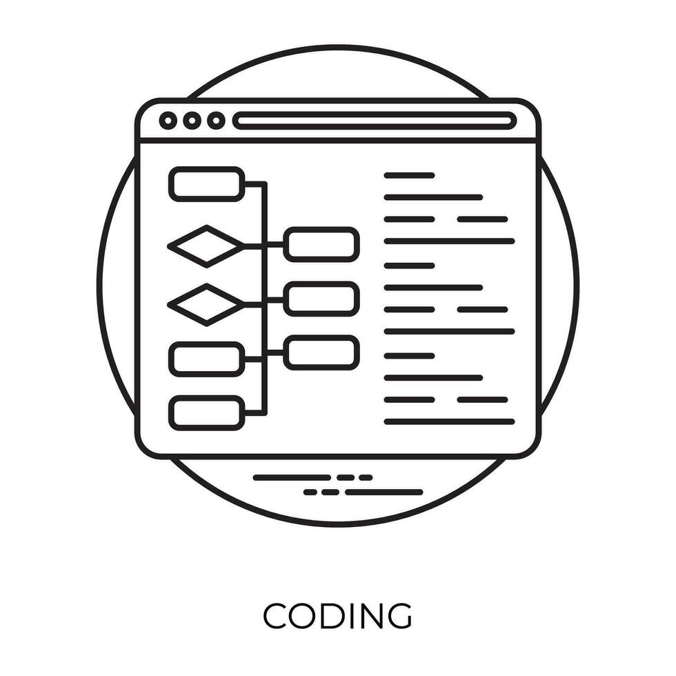 web ontwikkeling vlak icoon vector