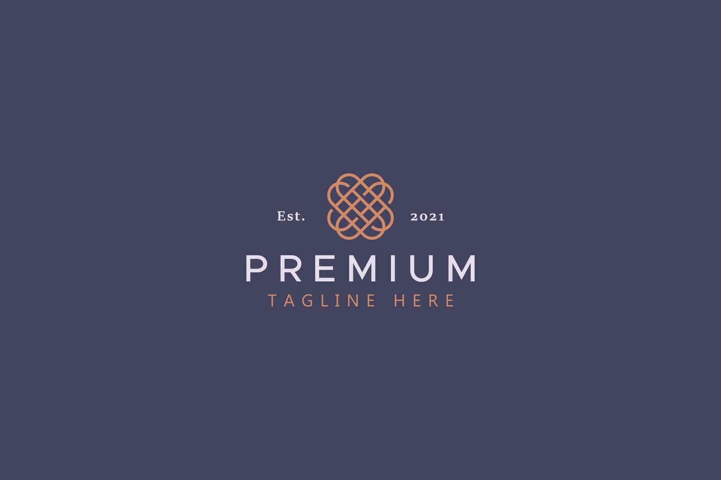 premie luxe meetkundig logo. creatief ontwerp sjabloon voor bedrijf, bruiloft, sieraden, mode, kunstmatig. vector