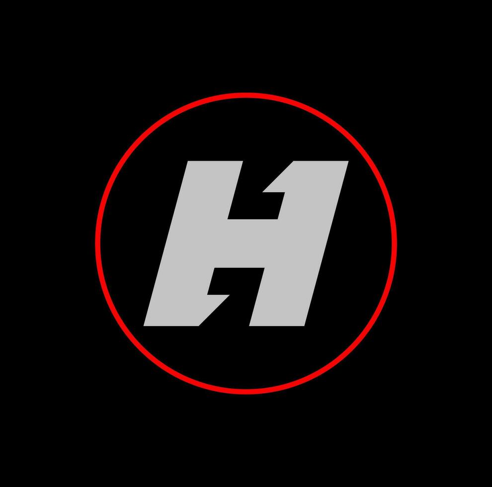 h1 typografie belettering icoon Aan zwart kleur. vector