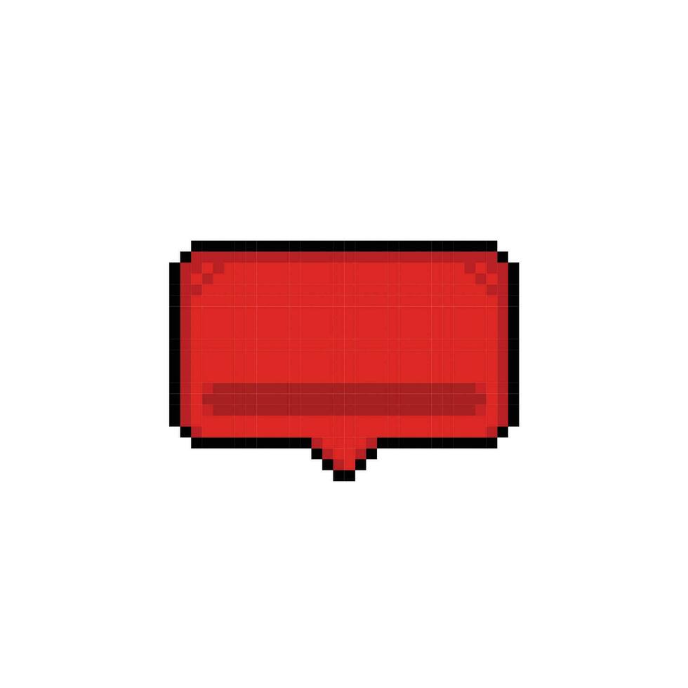 rood blanco babbelen doos in pixel kunst stijl vector