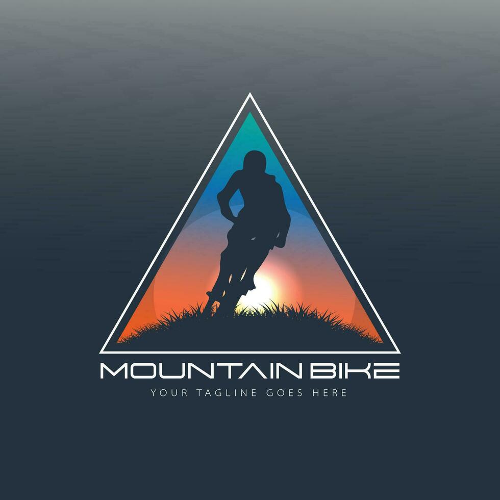 mountainbike logo vector