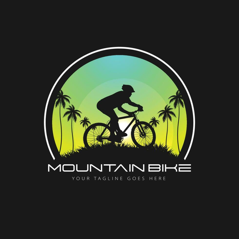 mountainbike logo vector