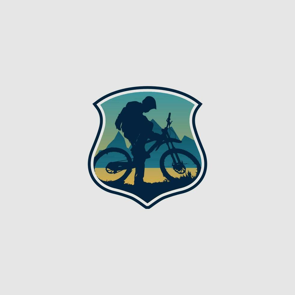 mountainbike logo vector