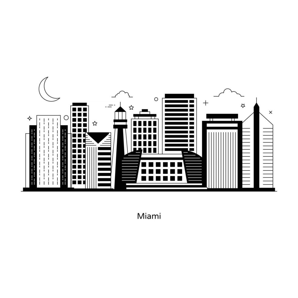 miami vermeld in florida vector