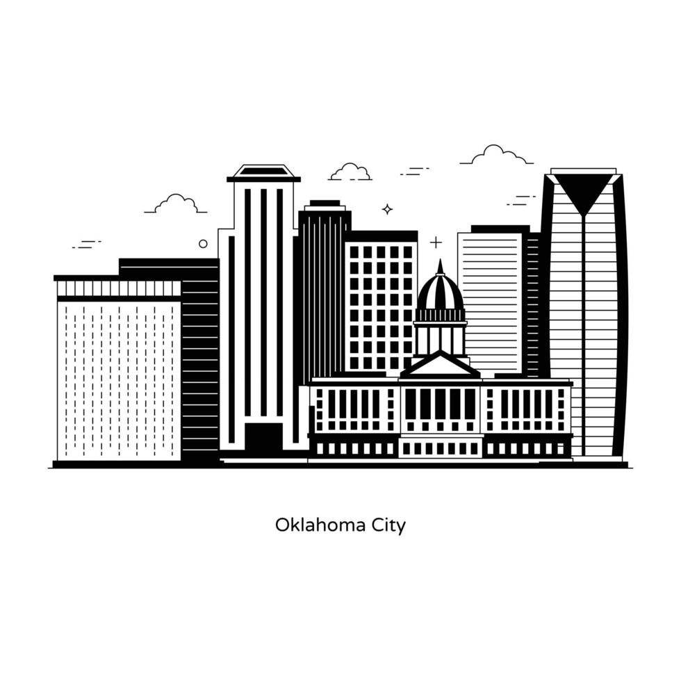 oriëntatiepunt van de stad van oklahoma vector