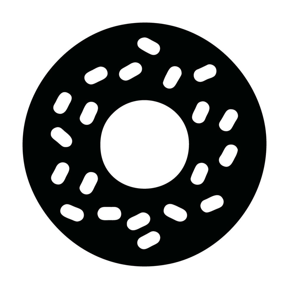 donut icoon silhouet vector