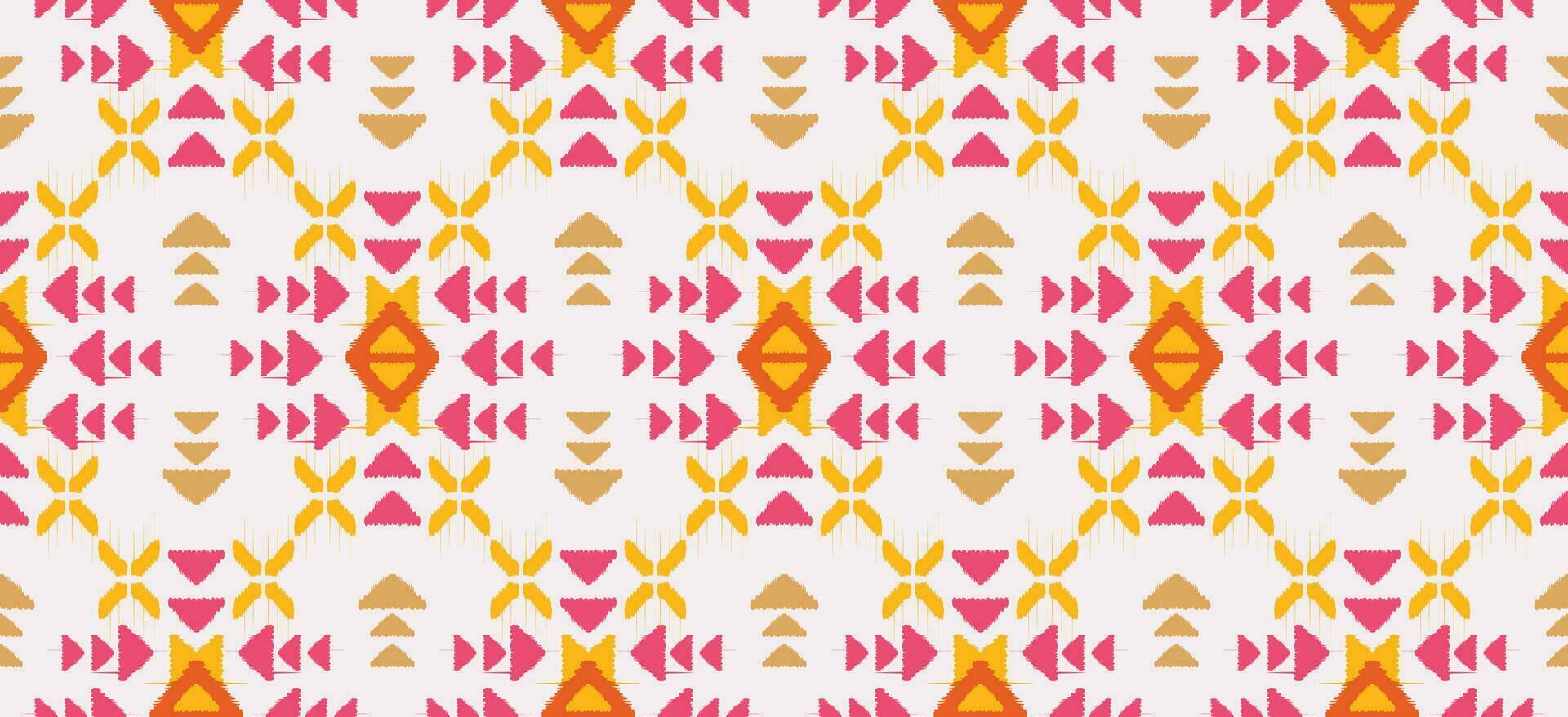 etnische abstracte ikat kunst. naadloos patroon in tribal, volksborduurwerk en Mexicaanse stijl. Azteekse geometrische kunst ornament print.design voor tapijt, behang, kleding, inwikkeling, stof, hoes, textiel vector